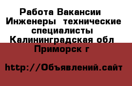 Работа Вакансии - Инженеры, технические специалисты. Калининградская обл.,Приморск г.